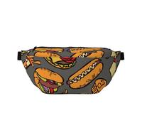 Cool Food Party Hamburguesas Pizza Hot Dog - Riñonera para la cintura, riñonera para correr, entrenar, al aire libre, entrenamiento, multicolor, Talla única, Mochila de senderismo