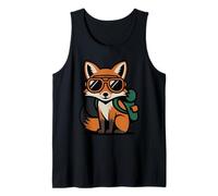 Cool Fox con Gafas de Sol Cute Kids Cartoon Camiseta sin Mangas