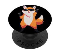 Cool Fox Double Rock Hand Signs Gafas de Sol Punk Graphic PopSockets PopGrip Adhesivo