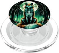 Cool Fox Esqueleto Halloween Navidad Cumpleaños PopSockets PopGrip para MagSafe
