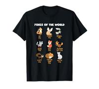 Cool Foxes Of The World - Regalo para amantes de los animales Camiseta