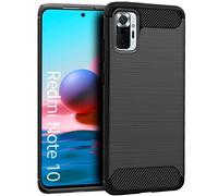 Cool Funda Carbón Negro para Xiaomi Redmi Note 10 / Note 10s