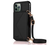 Estuche colgante tipo cartera para iPhone 11 Pro Max (negro) - COOL