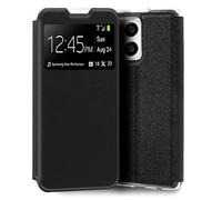Cool Funda Flip Cover Liso Negra para Huawei Honor X8 5G