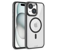Cool Funda Magnética Transparente con Borde Negro para iPhone 15