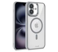 Cool Funda Magnética Transparente con Borde Plata para iPhone 16