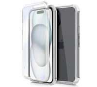 Cool Funda Silicona 3D Transparente Frontal/Trasera para iPhone 15