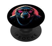 Cool Funny Gorilla con Gafas de Sol PopSockets PopGrip Adhesivo