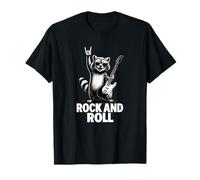 Cool Funny Rock & Roll Raccoon Cartoon Graphic Designs Camiseta