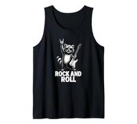 Cool Funny Rock & Roll Raccoon Cartoon Graphic Designs Camiseta sin Mangas