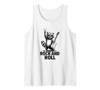Cool Funny Rock & Roll Raccoon Cartoon Graphic Designs Camiseta sin Mangas