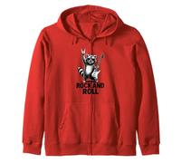 Cool Funny Rock & Roll Raccoon Cartoon Graphic Designs Sudadera con Capucha