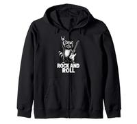 Cool Funny Rock & Roll Raccoon Cartoon Graphic Designs Sudadera con Capucha