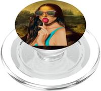 Cool Funny Sarcastic Mona Lisa Illustration Graphic Designs PopSockets PopGrip para MagSafe
