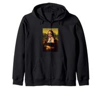 Cool Funny Sarcastic Mona Lisa Illustration Graphic Designs Sudadera con Capucha