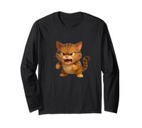 Cool Funny Wild Fury Cat Illustration Graphic Designs Manga Larga