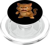 Cool Funny Wild Fury Cat Illustration Graphic Designs PopSockets PopGrip para MagSafe