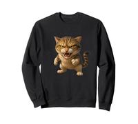 Cool Funny Wild Fury Cat Illustration Graphic Designs Sudadera