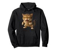 Cool Funny Wild Fury Cat Illustration Graphic Designs Sudadera con Capucha