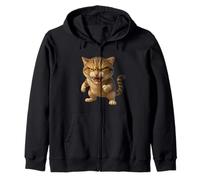 Cool Funny Wild Fury Cat Illustration Graphic Designs Sudadera con Capucha