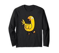 Cool Funny Yellow Chicken Illustration Graphic Designs Manga Larga
