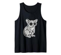 Cool Gálago Gafas Dibujo Bush Baby Camiseta sin Mangas