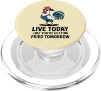 Cool Gallo, Vive Hoy como si estuvieras Siendo Frito mañana PopSockets PopGrip para MagSafe