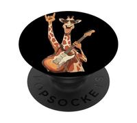 Cool Giraffe Rock Music Funny Animal Gafas De Sol Diseño PopSockets PopGrip Adhesivo