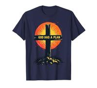Cool God Has a Plan Jesucristo Cruz Diseño Hombres Mujeres Niños Camiseta