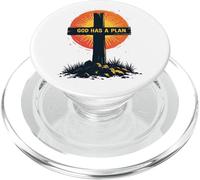 Cool God Has a Plan Jesucristo Cruz Diseño Hombres Mujeres Niños PopSockets PopGrip para MagSafe