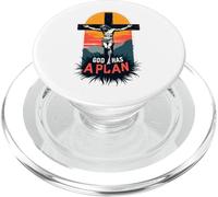 Cool God Has a Plan Jesucristo Cruz Diseño Hombres Mujeres Niños PopSockets PopGrip para MagSafe