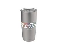 Cool Good Positive Vibes Only Motivational Quotes Graphic Vaso térmico de acero inoxidable de doble pared