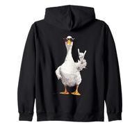 Cool Goose Rock On, Divertido Dibujo de Animal, Amante de los pájaros Sudadera con Capucha