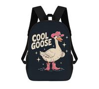 Cool Goose with Cowboy Hat And Boots Mochila Escolar, De Viaje, Universitaria, Para El Campus, Para Actividades Al Aire Libre Y Deportes 17inch