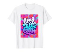 Cool Graffiti Vibes Art Inspirational Quotes Graphic Camiseta gráfica económica, Hombre, Blanco, S