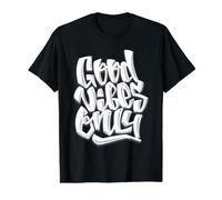 Cool Graffiti Vibes Art Inspirational Quotes Graphic Camiseta gráfica económica, Hombre, Negro, XL