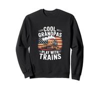Cool Grandpas Play with Trains Vintage Retro Railroad Sudadera