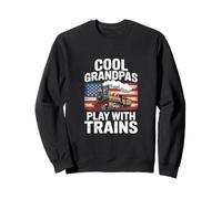 Cool Grandpas Play with Trains Vintage Retro Railroad Sudadera
