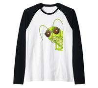 Cool Grasshopper Gafas de Sol Amante de Insectos Niños Saltamontes Camiseta Manga Raglan