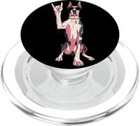 Cool Great Danés Rock Hand Sign Gafas de Sol Gráfico Perro Y PopSockets PopGrip para MagSafe