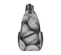 Cool Grey Baseball Cool Grey Baseball Sling Bag, Mochila de Hombro Paquete de Pecho Causal Crossbody Daypack para Mujeres Hombres Senderismo Viajes