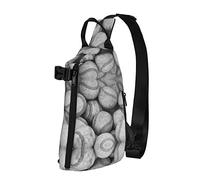 Cool Grey Baseball Street In Paris Town Diagonally Sling Bag, Crossbody Sling Backpack Shoulder Chest Bag para Mujeres Hombres, Travel Hiking Daypack
