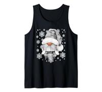 Cool Grey Santa Gnomie For Gothic and EMO with Winter GNOME Camiseta sin Mangas