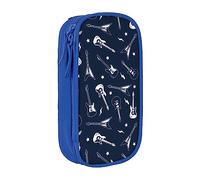 Cool Guitars - Estuche organizador para lápices, color azul marino, color, 5.0cm*10.5cm*20.5cm, Estuche para lápices