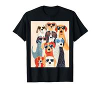 Cool Happy Dogs in Shades - Regalo Divertido de Moda para los Amantes de Las Mascotas Camiseta