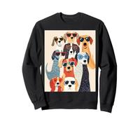 Cool Happy Dogs in Shades - Regalo Divertido de Moda para los Amantes de Las Mascotas Sudadera
