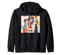 Cool Happy Dogs in Shades - Regalo Divertido de Moda para los Amantes de Las Mascotas Sudadera con Capucha