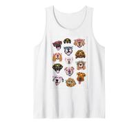 Cool Happy Funny Dogs con Gafas de Colores - Regalo Camiseta sin Mangas