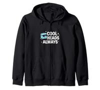 Cool Heads Always Calm Under Pressure Declaración Sudadera con Capucha