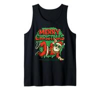 Cool Hip Hop Santa Graffiti Navidad Breakdancer Camiseta sin Mangas